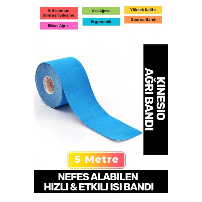 Hızlı Etkili Büyük Boy Kas Eklem Bel Bacak Kol Boyun Sırt Omuz Karın Kalça Ağrı Isı Bandı 5cmx5m