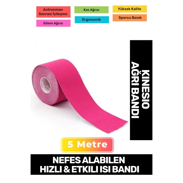 Hızlı Etkili Büyük Boy Kas Eklem Bel Bacak Kol Boyun Sırt Omuz Karın Kalça Ağrı Isı Bandı 5cmx5m