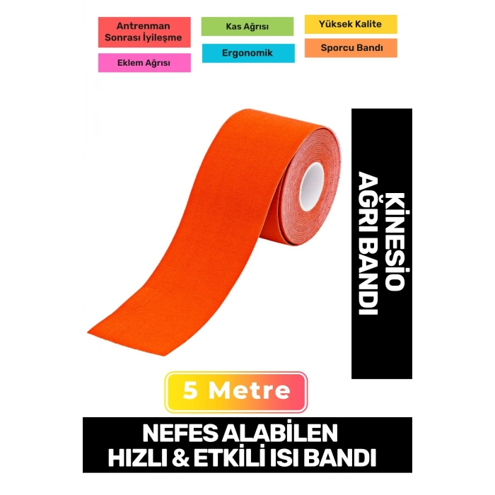 Hızlı Etkili Büyük Boy Kas Eklem Bel Bacak Kol Boyun Sırt Omuz Karın Kalça Ağrı Isı Bandı 5cmx5m