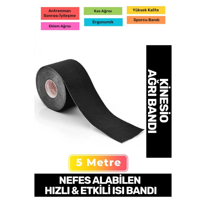 Hızlı Etkili Büyük Boy Kas Eklem Bel Bacak Kol Boyun Sırt Omuz Karın Kalça Ağrı Isı Bandı 5cmx5m