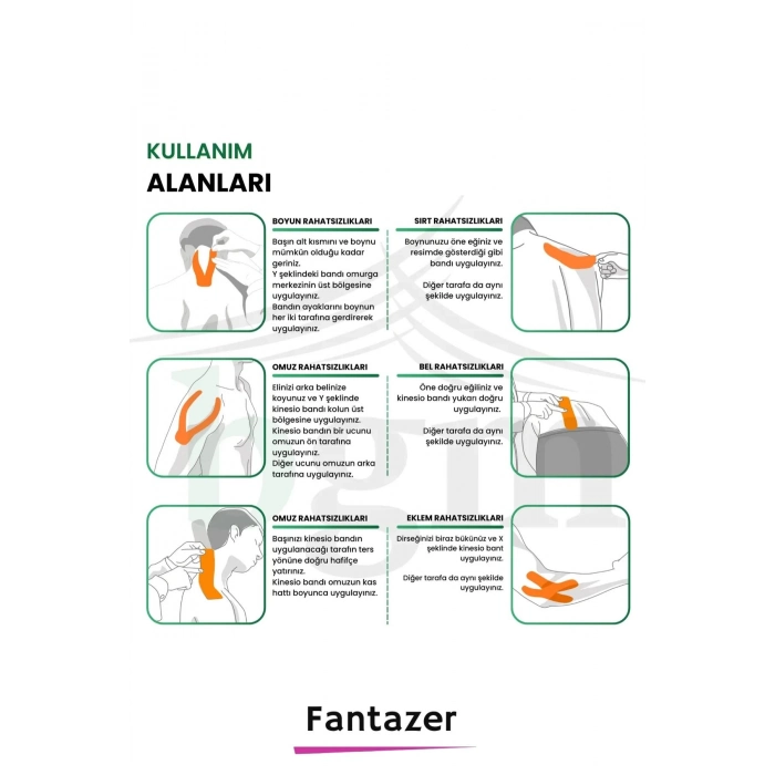 Hızlı Etkili Büyük Boy Kas Eklem Bel Bacak Kol Boyun Sırt Omuz Karın Kalça Ağrı Isı Bandı 5cmx5m