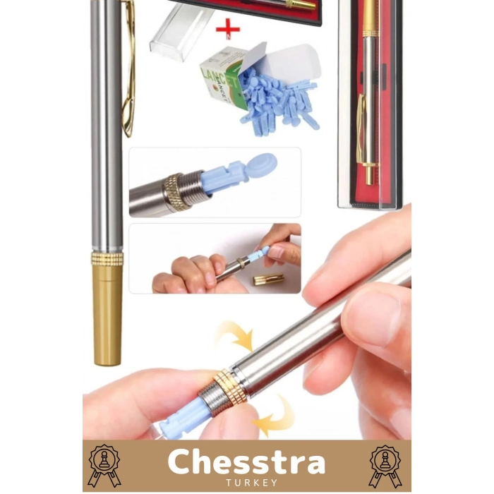 Hızlı Tek İz Yapar Otomatik Kutulu Yüz Hassas Bölge Rahat Metal Dayanıklı Hacamat Kalemi 1 Adet