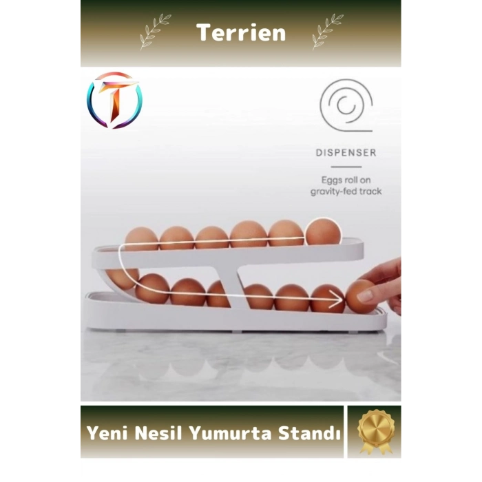 Home Serisi Beyaz Plastik İki Katlı Kullanışlı Pratik Yeni Nesil Yumurta Standı Yer Tasarrufu