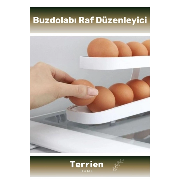 Home Serisi Beyaz Plastik İki Katlı Kullanışlı Pratik Yeni Nesil Yumurta Standı Yer Tasarrufu