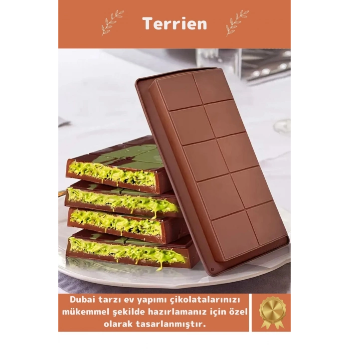 Home Serisi Bpa İçermez Esnek Dayanıklı Yüksek Isı Dayanıklı 1 Adet Dubai Çikolata Silikon Kalıbı