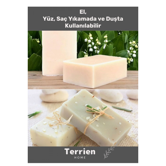 Home Serisi Doğal Organik Ev Yapımı 5 Adet Bitkisel Kırışıklık Önleyici Cilt İnci Tozu Özlü Sabun