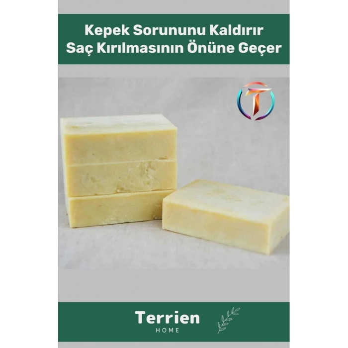 Home Serisi El Yapımı Bitkisel Organik 1 Adet Saç Cilt İçin Faydalı Sarımsak Sabunu