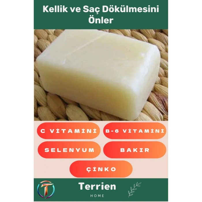 Home Serisi El Yapımı Bitkisel Organik 2 Adet Saç Cilt İçin Faydalı Sarımsak Sabunu
