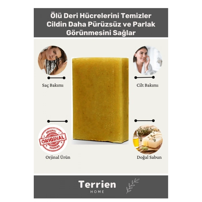 Home Serisi El Yapımı Doğal Bitkisel 3 Adet Siyah Leke Sivilce Akne Etkili Cilt Bakımı Kükürt Sabunu