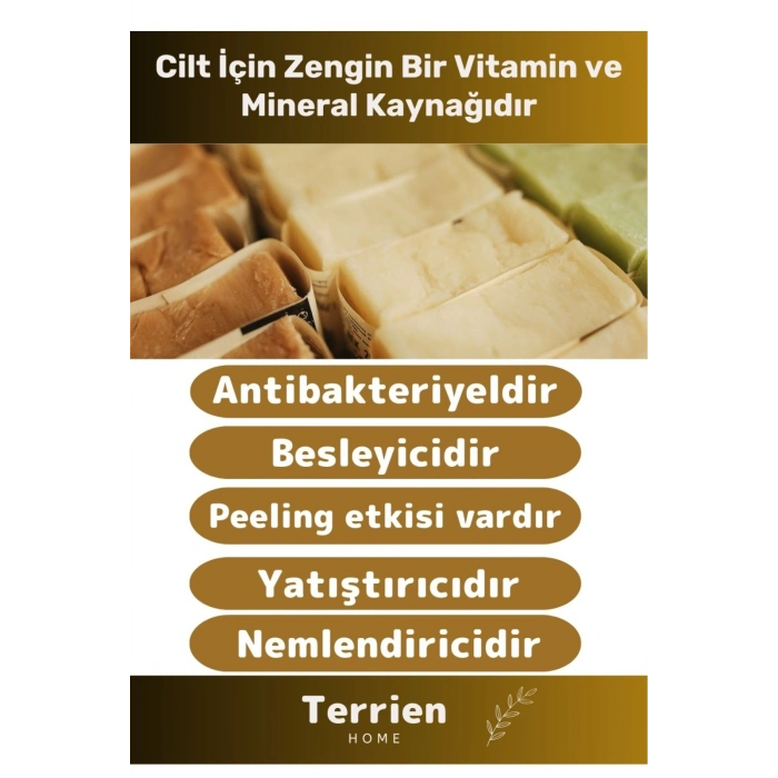 Home Serisi El Yapımı Doğal Bitkisel 5 Adet Temizleyici Parlak Ciltler Nemlendirici Eşek Sütü Sabunu
