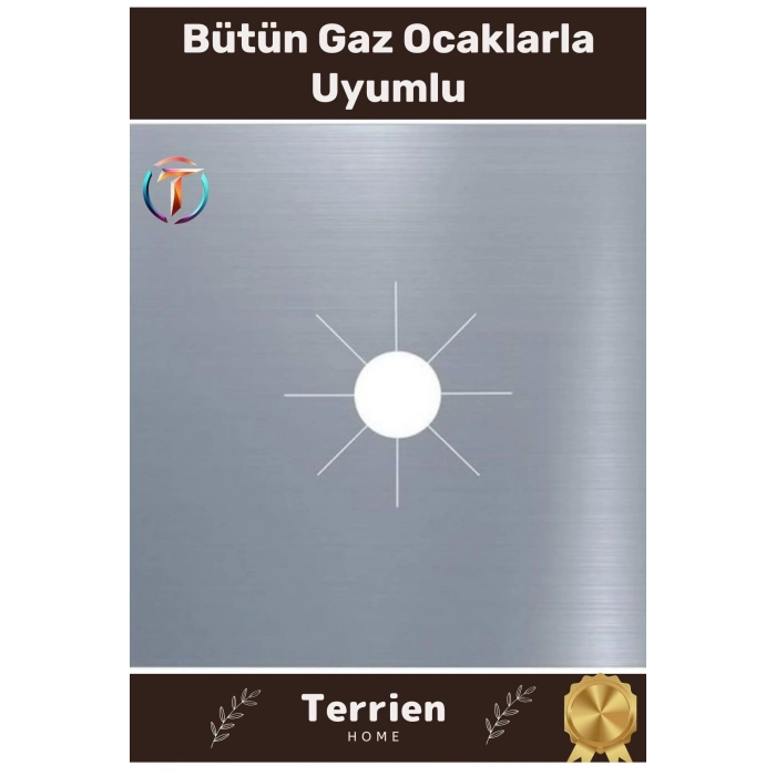 Home Serisi Gaz Ocak Uyumlu Koruyucu Alüminyum Ped Seti 5 Adet Pratik Kolay Temizlenebilir Dayanıklı