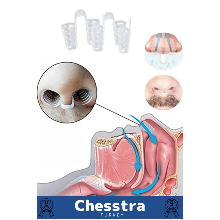 Horlama Azaltıcı Fazla Oksijen Nefes Alıp Verme Rahatlatıcı Uyku Önleyici Burun Delik Aparat 12 Adet