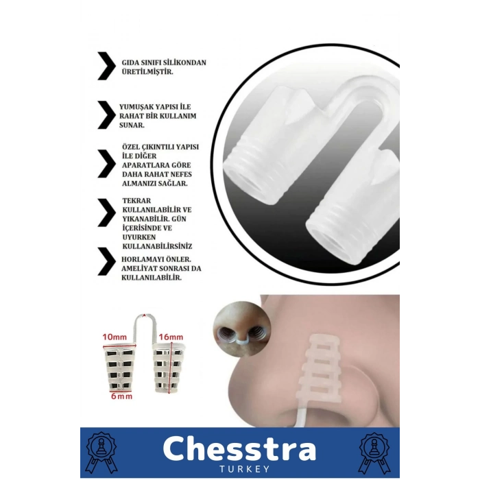 Horlama Azaltıcı Fazla Oksijen Nefes Alıp Verme Rahatlatıcı Uyku Önleyici Burun Delik Aparat 16 Adet