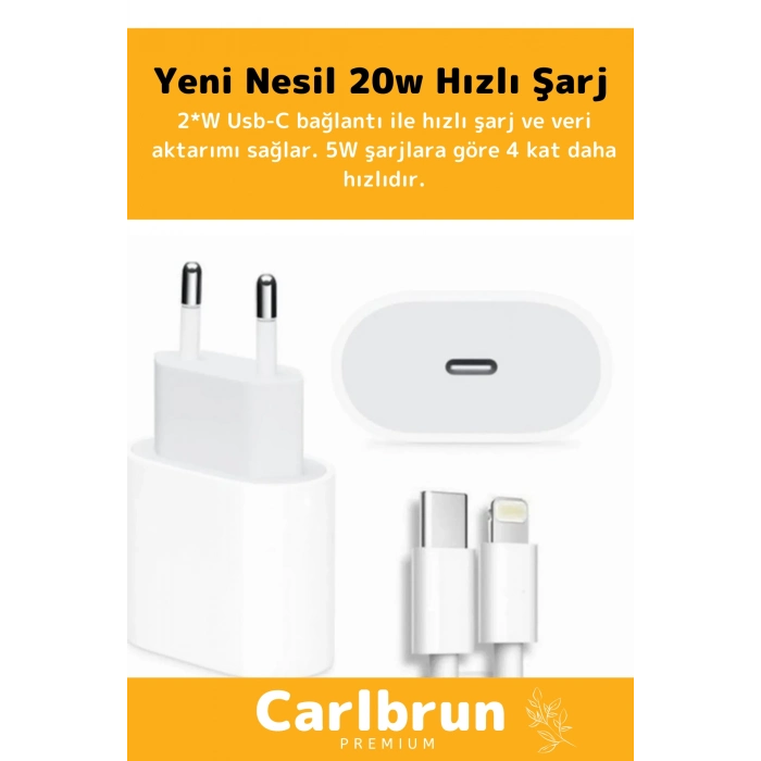 İphone Tüm Serilere Uyumlu 20w Hızlı Şarj Seti Adaptör Type C Kablolu X 11 12 13 14 15 16 Plus Pro