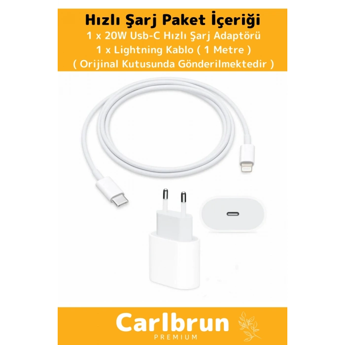İphone Tüm Serilere Uyumlu 20w Hızlı Şarj Seti Adaptör Type C Kablolu X 11 12 13 14 15 16 Plus Pro