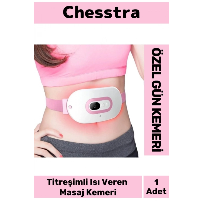 Isı Veren Titreşimli Taşınabilir Sıcak Tutan Regl Ağrıları Dijital Özel Gün Adet Bel Masaj Kemeri