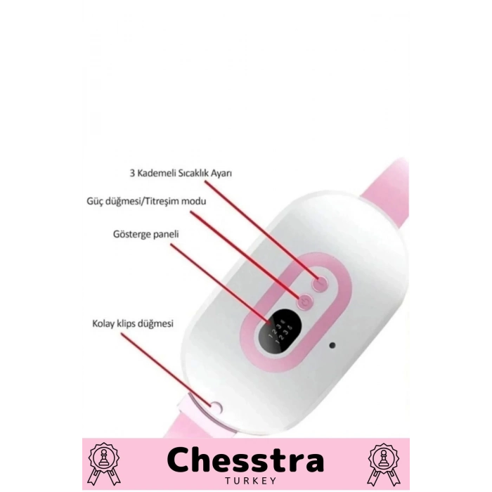 Isı Veren Titreşimli Taşınabilir Sıcak Tutan Regl Ağrıları Dijital Özel Gün Adet Bel Masaj Kemeri