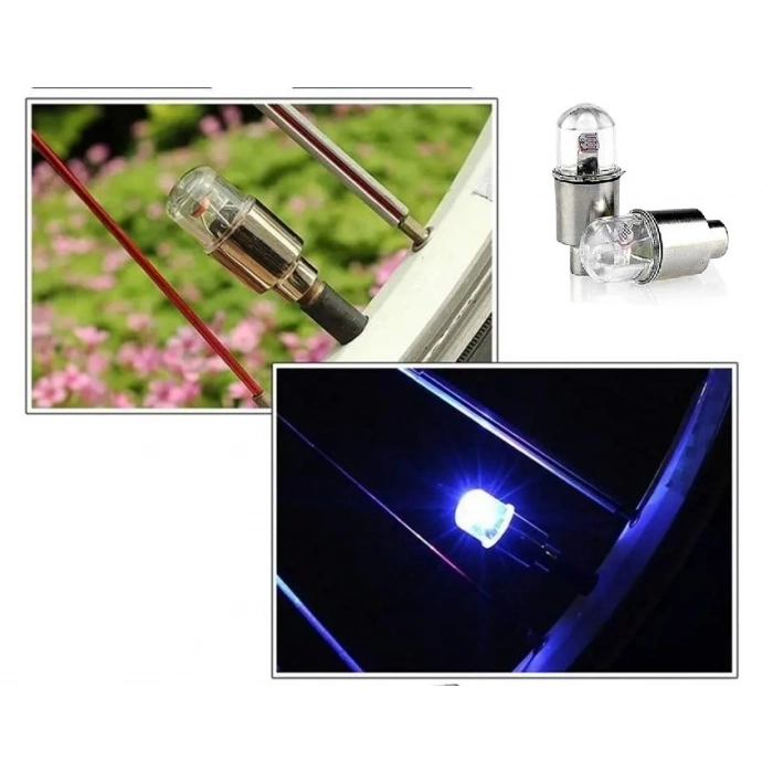 #Sibop Hareket Sensörlü Otomatik Yanan Mavi Yeşil Lastik LED Güvenlik Işık Bisiklet Araba 2li Sibop