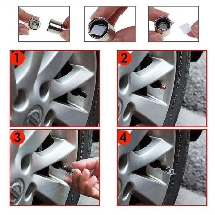 #Sibop Hareket Sensörlü Otomatik Yanan Mavi Yeşil Lastik LED Güvenlik Işık Bisiklet Araba 2li Sibop