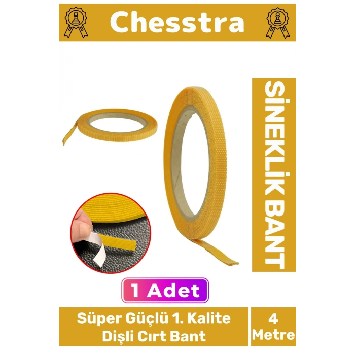 İz Bırakmayan Süper Güçlü Kendinden Yapışkanlık Ahşap 1. Kalite Sineklik Yedek 4mt Cırt Bant 1 Adet