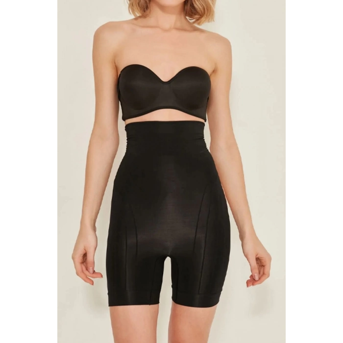 İz İç Göstermeyen Yüksek Bel Kayma Önleyen Silikonlu Rahat Kalça Popo Dikleştirici Toparlayıcı Korse