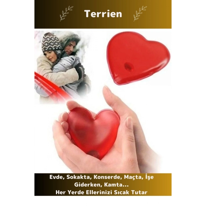 Kalp Şeklinde El Isıtıcısı Sihirli Jel Isıtıcı Torba Kalpli Cep Sobası 2li Set