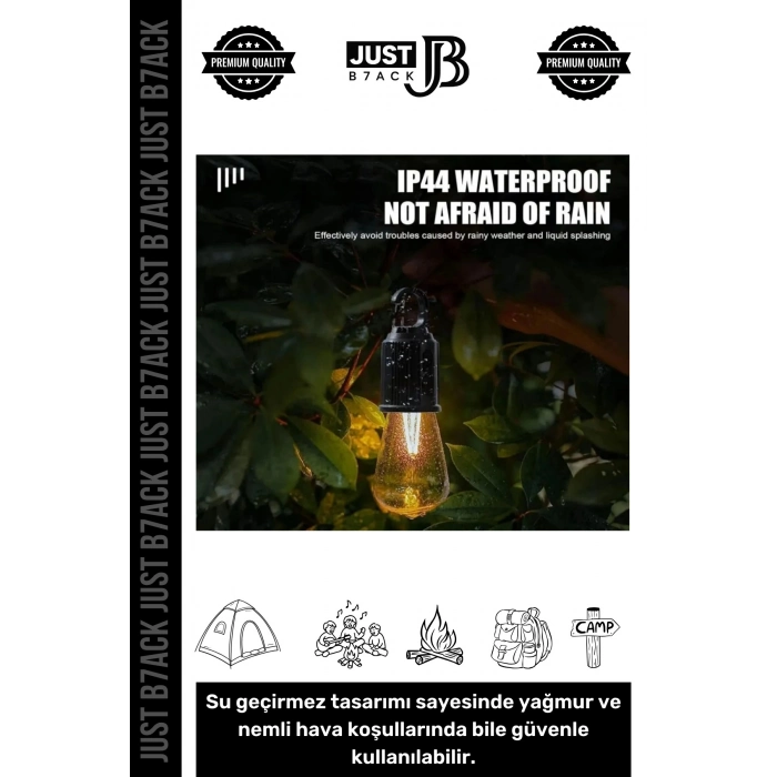 #KampLambası Su Yağmur Geçirmez Kırılmaz Şarjlı 3 Modlu Kablosuz Kamp Aydınlatma Led Ampülü