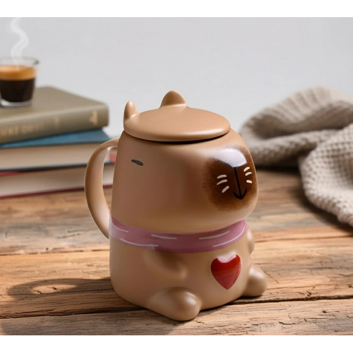 #Kupa Seramik Günlük Kullanım Sevimli Karakter Tasarımı Dayanıklı Sıcak Soğuk İçecek Kapibara Kupa