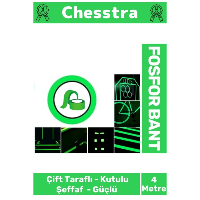 Karanlıkta Işık Veren Yansıyan Kendinden Yapışkanlı Reflektör Yeşil Şerit Fosfor Neon Bant 4 Metre