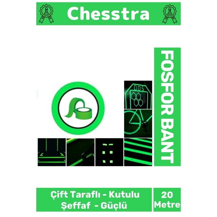 Karanlıkta Işık Veren Yansıyan Kendinden Yapışkanlı Reflektör Yeşil Şerit Fosfor Neon Bant 20 Metre