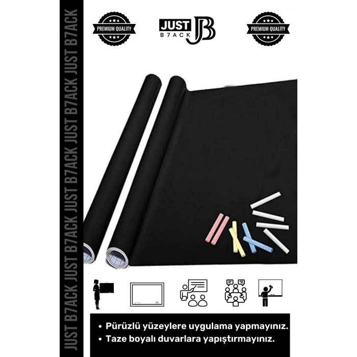 #KaraTahta Kendinden Yapışkanlı Büyük Boy Yaz Sil Siyah Aktivite 60 Cm x 200cm Kara Tahta Blackboard