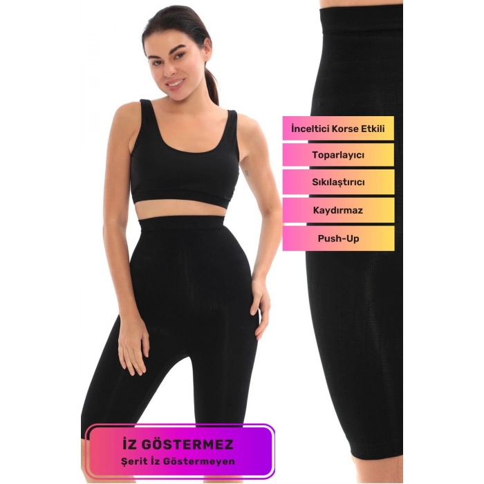 Özel Tasarım Vücut Şekillendirici Kadın Kaymaz Silikonlu Doğum Sonrası Toparlayıcı Sıkılaştırıcı Paçalı Korse