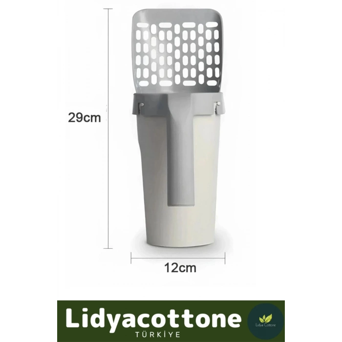 Kedi Kum Temizleme Küreği Premium Pratik A Kalite Elekli Poşet Hazneli Kaka Poşeti Hediyeli