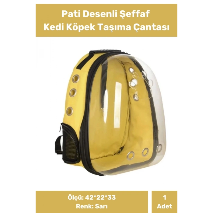 Kedi Taşıma Çantası Geniş Fermuarlı Hava Alabilen Fileli El Ve Sırt Çantası