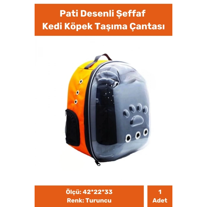 Kedi Taşıma Çantası Geniş Fermuarlı Hava Alabilen Fileli El Ve Sırt Çantası