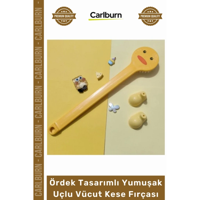 #Kese Peeling Etkili Banyo Sırt Masajı Uzun Ördek Tasarımlı Yumuşak Uçlu Vücut Kese Fırçası