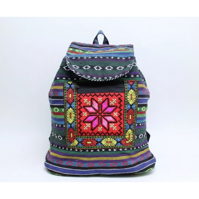 #Çanta Etnik Tasarım Geniş Hacim Yumuşak Dokulu Dayanıklı Seyahat Konforu Kilim Desenli Sırt Çantası