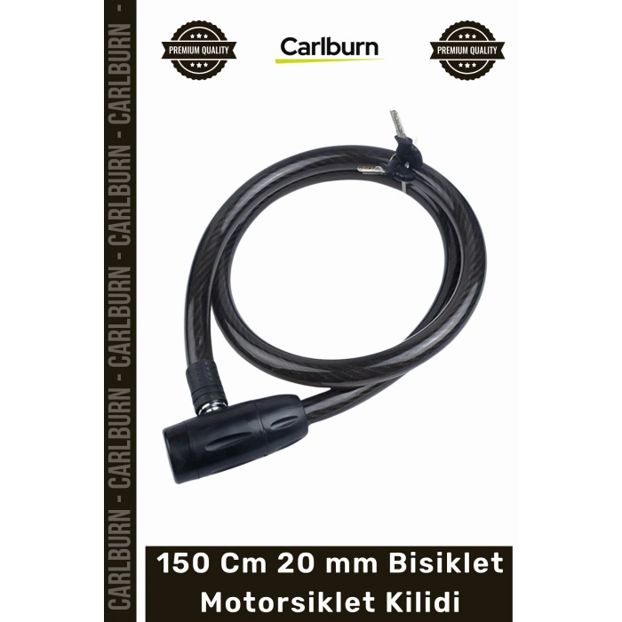 #Kilit Çelik Halat Zırhlı Güvenlik YM746 150 Cm 20 mm Bisiklet Motorsiklet Kilidi 150 cm