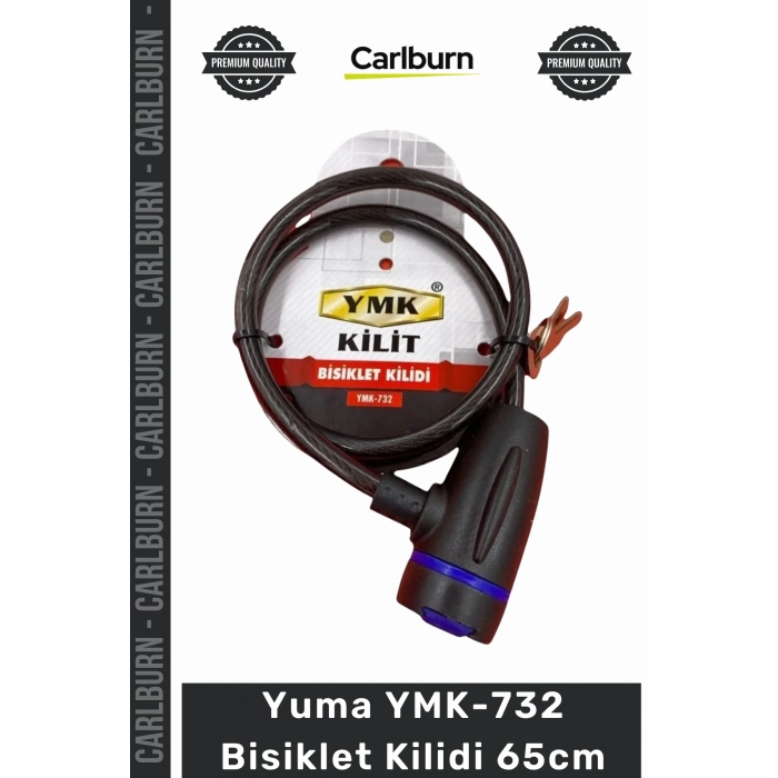 #Kilit Kilit Çelik Halat Pvc Kaplama Dayanıklı Güvenli 8mm YMK732 Bisiklet Kilidi 65cm