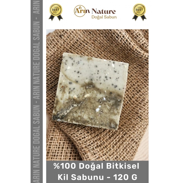 #kilsabunu %100 Doğal Güzel Kokulu El Yüz Saç Vücut Orijinal Bitkisel Kil Sabunu 120g - 2 Adet