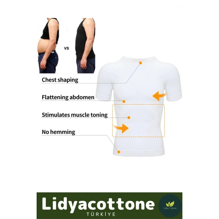 Kısa Kol Korse Atlet Premium Bel Göğüs Dik Duruş Jinekomasti Toparlayıcı Erkek Göbek Sıkılaştırıcı