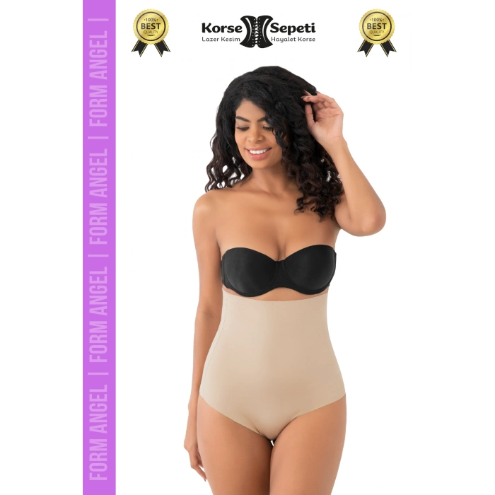 #Korse 2 Beden Küçülten İz Yapmayan Göstermeyen Lazer Kesim Yüksek Bel String Korse - 4 Adet