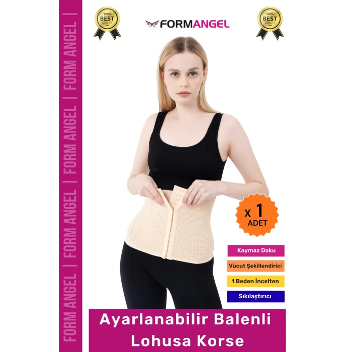 #Korse Doğum Sonrası Ayarlanabilir Balenli Ayarlanabilir Lohusa Hamile Toparlayıcı Bel Korse- 1 Adet