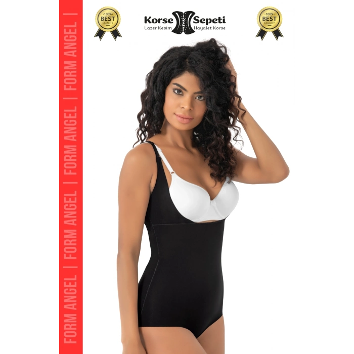 #Korse Kayma Önleyen 2 Beden Küçülten İz Yapmayan Lazer Kesim Göğüs Destekli Body Korse - 1 Adet