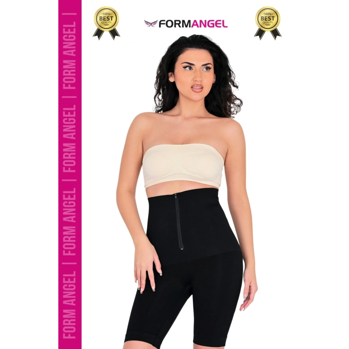 #Korse Vücut Bel Popo Şekillendiren Sıkılaştırıcı Fermuarlı Paçalı Klasik Toparlayıcı Korse - 1 Adet