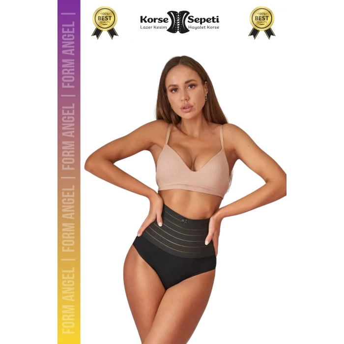 #Korse Vücut Şekillendirici Karın Bel Toparlayıcı Lazer Kesim Yüksek Bel Slip Korse - 4 Adet