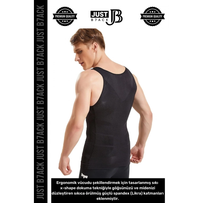 #KorseAtlet Göbek Sıkılaştırıcı Dik Duruş Vücut Bel Göğüs Toparlayıcı Kolsuz 2li Erkek Korse Atlet