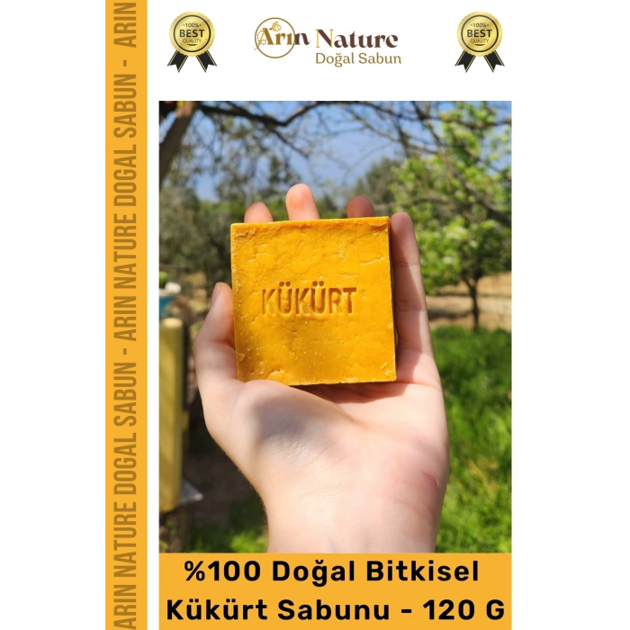 #kükürt %100 Doğal Güzel Kokulu El Yüz Saç Vücut Orijinal Bitkisel Kükürt Sabunu 120g - 9 Adet