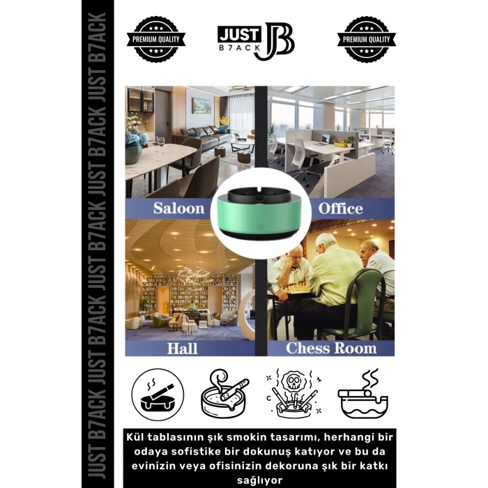 #Küllük Dumanı İçine Çeken Yıkanabilir Pilli Kötü Koku Engelleyen Duman Filtre Ofis Ev Kül Tablası