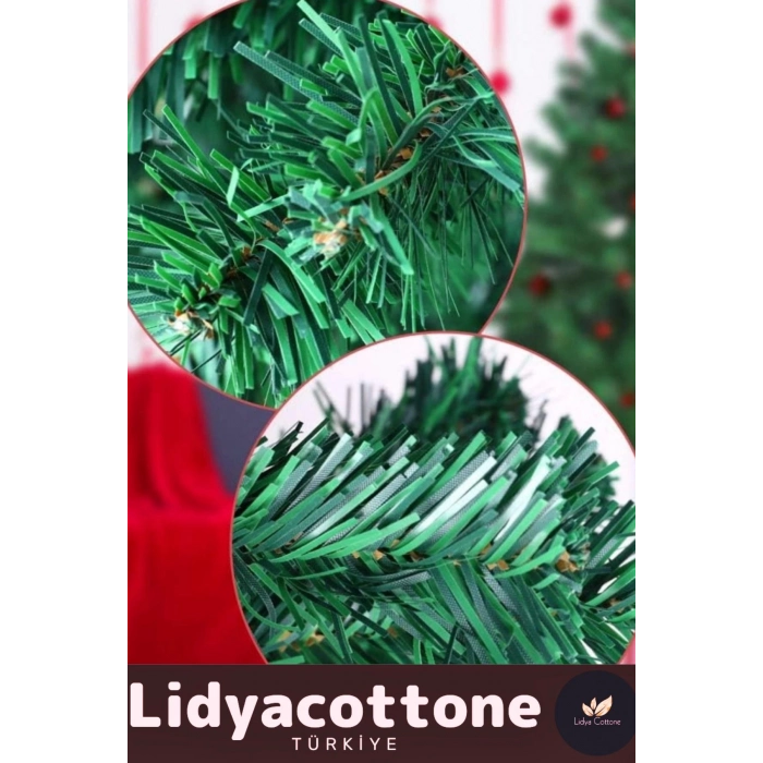 Kutu Süsleme Seti Yılbaşı Çam Ağacı Renkli Işığı Yeni Yıl Süsleri Noel Paketi 180 Cm 330 Dal